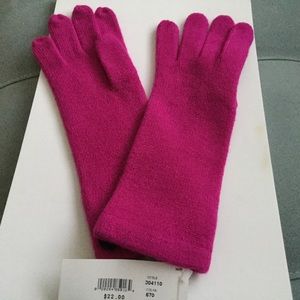 Pink knit gloves- size M/L